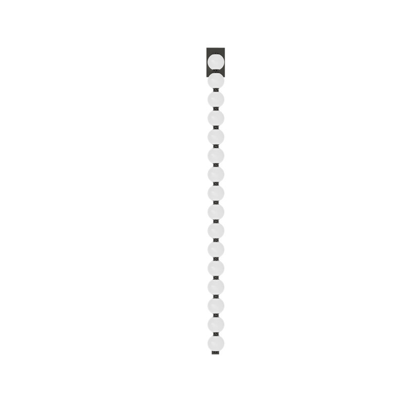 Perle 1 - Light LED Flush Mounted Sconce, Polished Nickel, 3000
