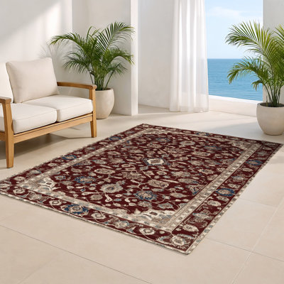 Tapis d'intérieur et d'extérieur brun Persian