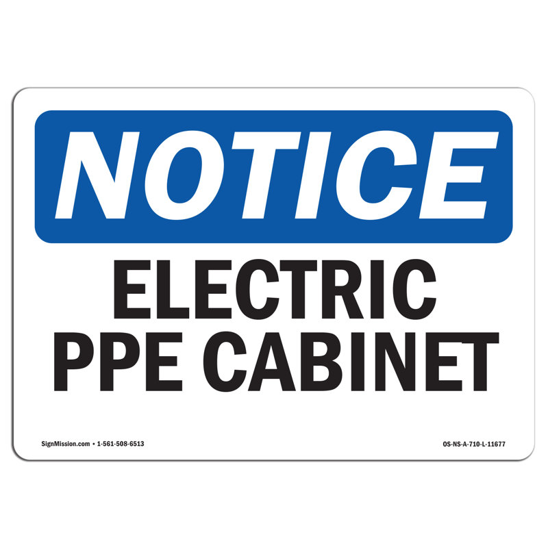 Enseigne électrique pour armoire de protection individuelle