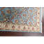 Tapis bleu nouvel âge noué à la main de conception unique 4 pi x 5 pi 11 po Luvonia