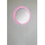 Miroir moderne à DEL avec acrylique incassable incassable, 15,7 po de diamètre | Épaisseur de 5 mm | Rayures néon rose | Panneau de fibres à densité moyenne, adaptateur 12V | Idéal pour la décoration intérieure, les routines de beauté et les espaces de fantaisie-1531212995
