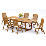 Marley Outdoor - Piece Teak Dining Set