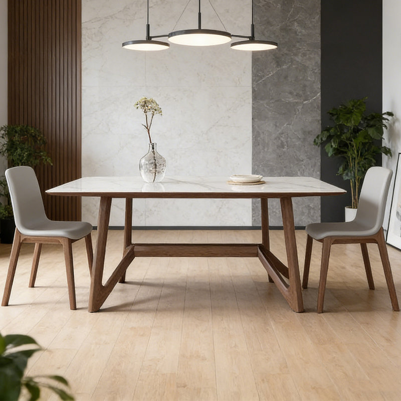 Table de salle à manger simple et moderne, H 29,53 po x L 62,99 po x l 31,5 po