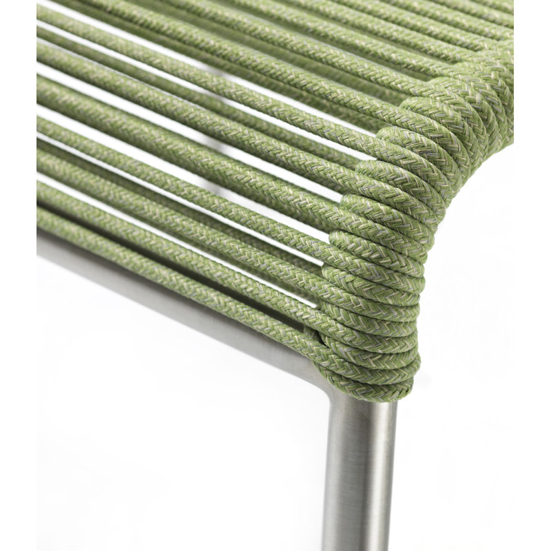 Salto Square Outdoor Ottoman Patio Ottoman, Green
