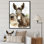 «Donkey Portrait Country Charm II» - art mural âne