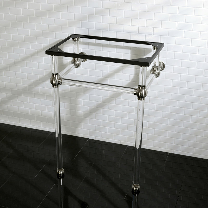 Kingston Brass Templeton Acrylic Console Sink Legs, Brushed Nickel