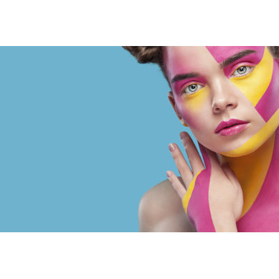 Roode Girl With Body Art - Wrapped Canvas Print