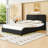 Upholstered Platform Bed with Bluetooth Speakers and LED Light-1409010228-1409010227