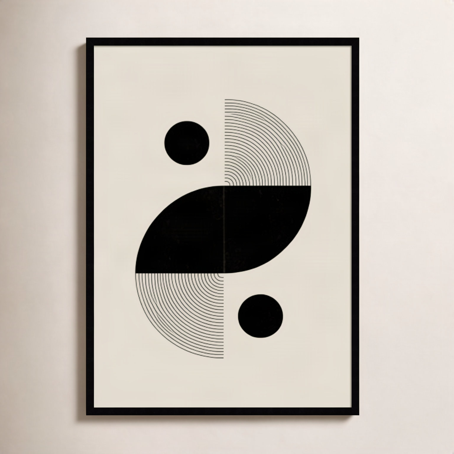 Aceton "BaB No. 3" Print, Black, 41" H x 30" W x 1" D