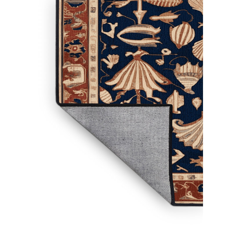 Tapis brun lavable à la machine, Carré 5 pi