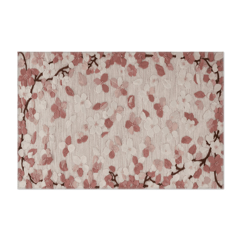 Tapis d'intérieur et d'extérieur gris Botanical, Rectangle 5 pi x 7 pi