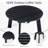 HDPE Round Coffee Table With Slatted Top-1941827054