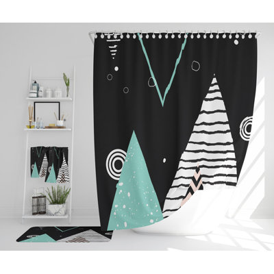 Nashaly Polyester Shower Curtain Set