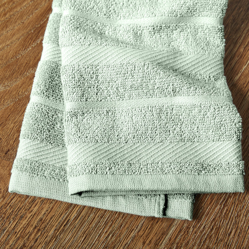 KitchenAid Albany Kitchen Towel 4-Pack Set, Light Green