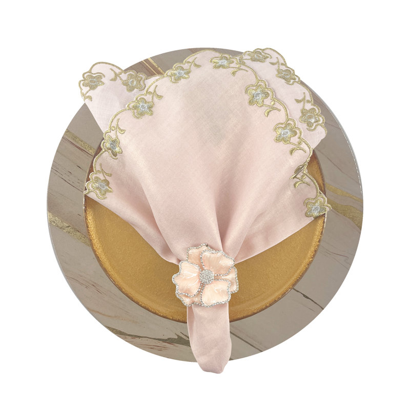 White Oak wood with Gold accents Lacquer Placemat in Round