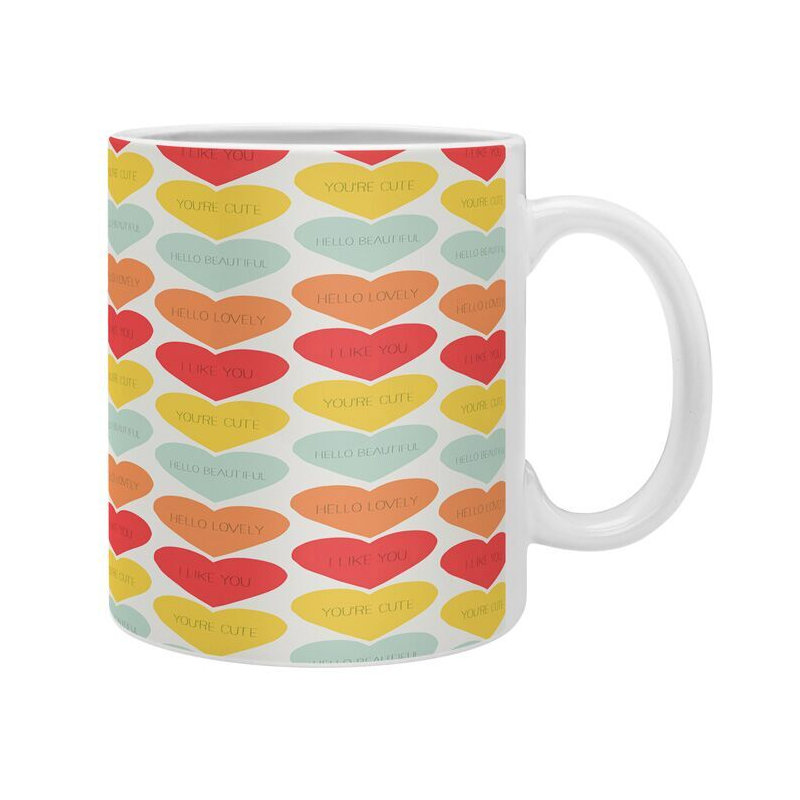Grande tasse à café jolie little hearts