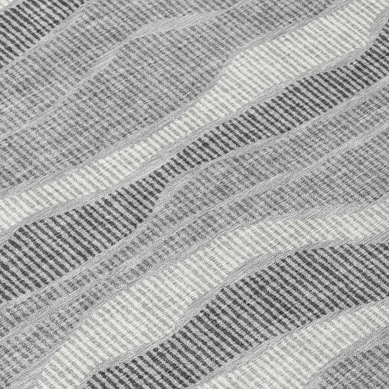 Machine Washable Indoor/Outdoor Chantille ACN2849 Stripes Rug, 3' x 5', Pewter