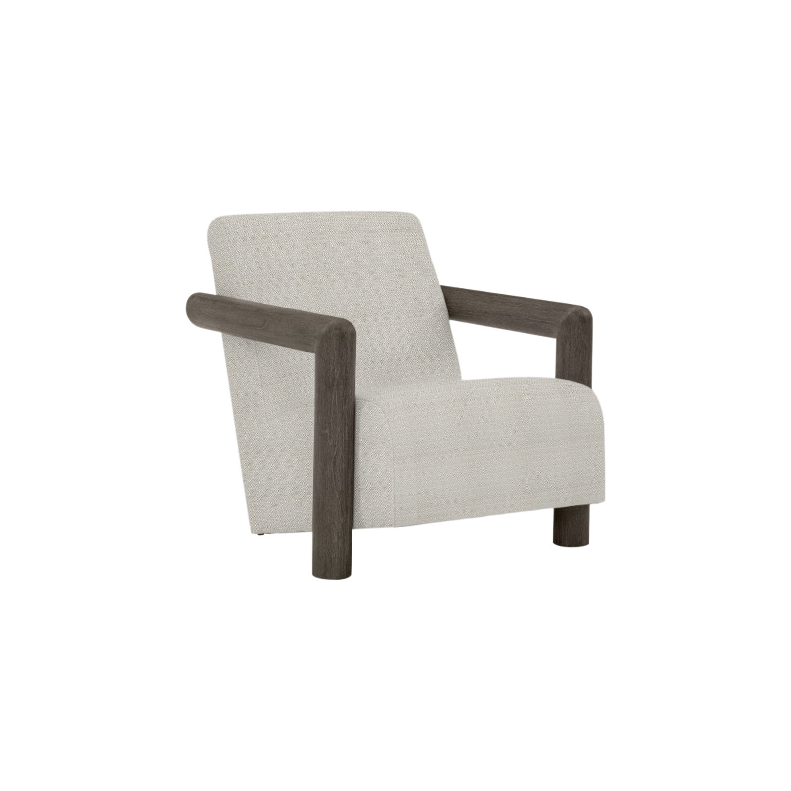 Mara Patio Chair with Cushions, Smoked Truffle, Cream Linen 6025-002