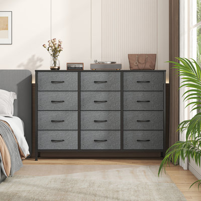 Metal 30cm W 12 - Drawer Chest of Drawers