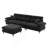Versatile Convertible Sectional Sofa With Adjustable Legs And Movable Ottoman For Various Spaces