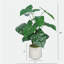 30 po Alocasia artificielle avec pot blanc (ensemble de 2), plante artificielle tropicale réaliste pour la décoration intérieure, le salon, la chambre à coucher et le bureau