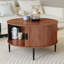 Table basse Mid-Century moderne avec rangement et porte tambour-1128188468