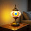 Lampe de table en verre teinté de style mosaïque avec ampoule E26