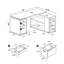 Bureau en L avec tiroirs et tablettes