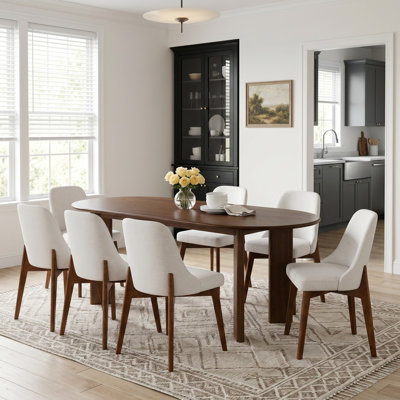 Ensemble de table de salle à manger 9 pièces 9 pièces avec 8 chaises rembourrées