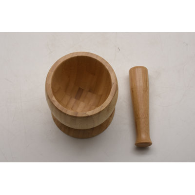 Wood Mortar And Pestle Set