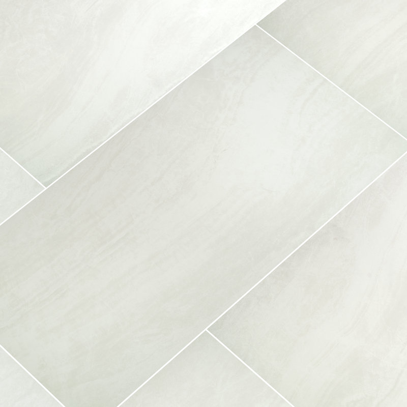 Carreau de porcelaine mat pour plancher et mur 24 po x 48 po Chiara Ivoria