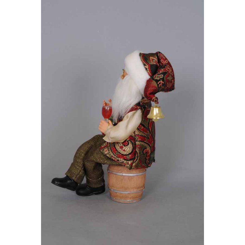 Christmas Wine Santa Figurine