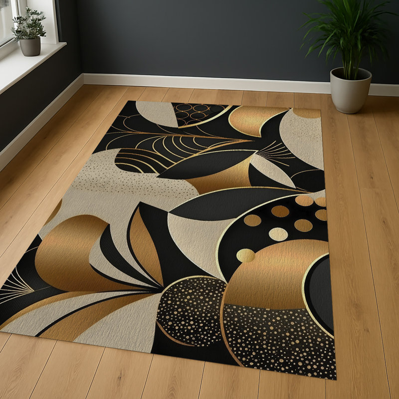 Abstract Area Rug, Runner 70 x 140 cm