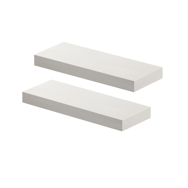 Canvar 2 Piece Floating Shelf, Scarlett White 