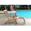 Steamer Reclining Chaise Lounge with Sunbrella Canvas Cushion-458814525