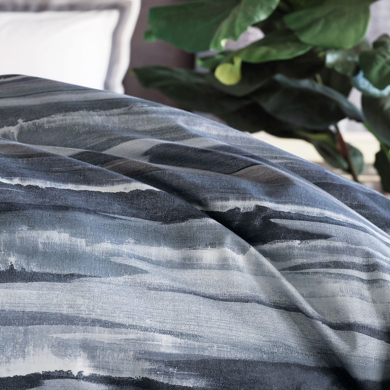Lyra Sateen Abstract Duvet Cover, Queen Duvet Cover