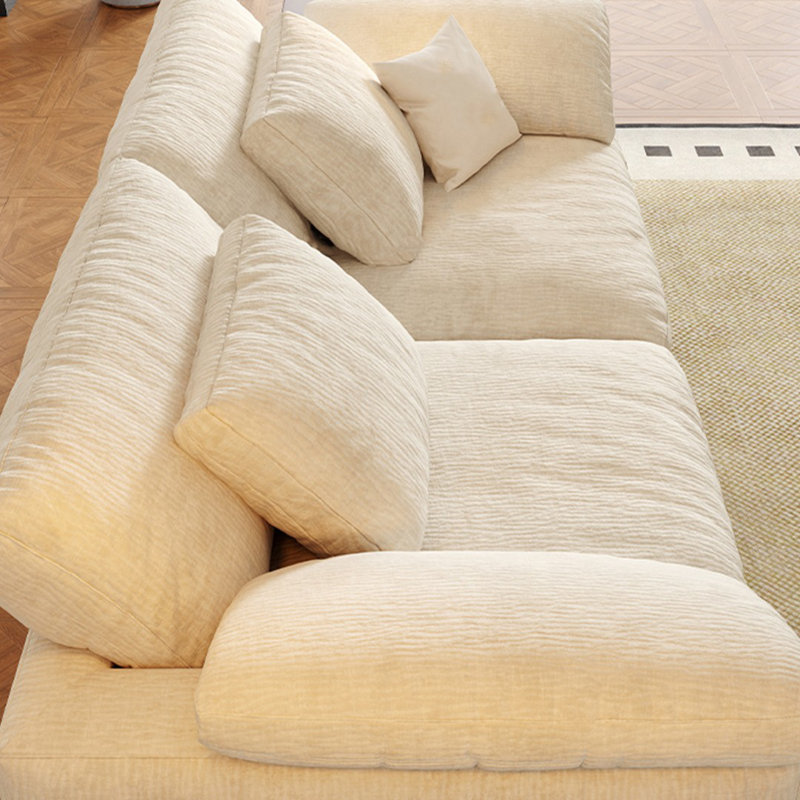 Canapé modulaire en chenille blanc, H 35,43 po x l 90,55 po x P 45,28 po