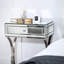 Shilah Mirrored Glass Bedside Table1-Drawer Cross-Legs Side Table Storage Nightstand 40x50cm