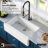 Karran Quartz 34'' X 21-1/4'' Single Bowl Farmhouse Apron Front Workstation Kitchen Sink-72385309