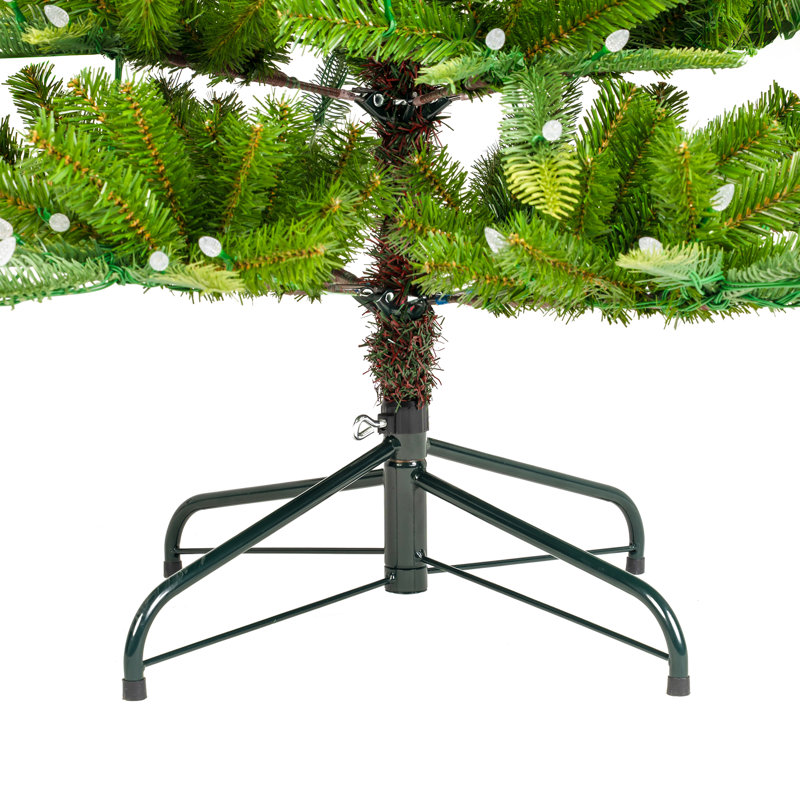 Sapin de Noël mince pré-éclairé, H 6,5 pi