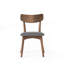 Ensemble de chaises de salle à manger rembourrées en tissu avec dossier et pieds en bois-29587826