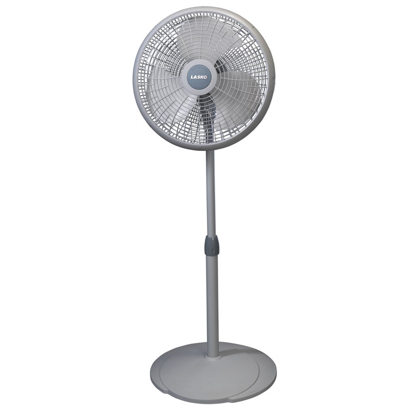 16" Oscillating Floor Fan, White