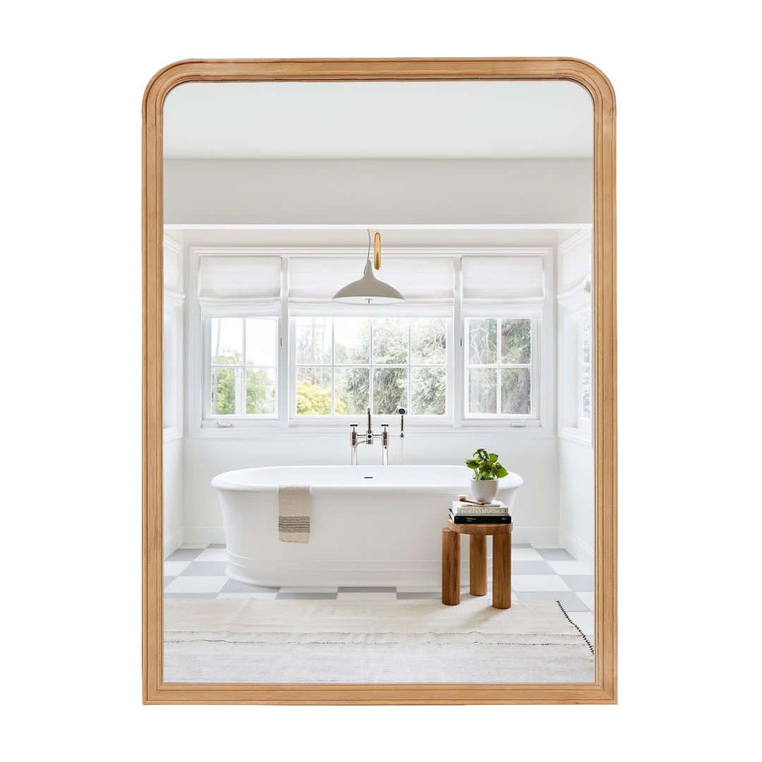 Bathroom/Vanity Wall Mirror with Wood Frame Winston Porter