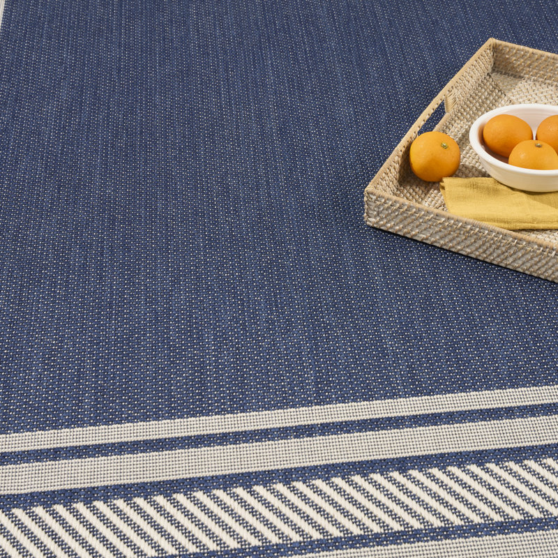 Horizon Indoor/Outdoor Modern Rug, Runner 2'2" x 8', Navy
