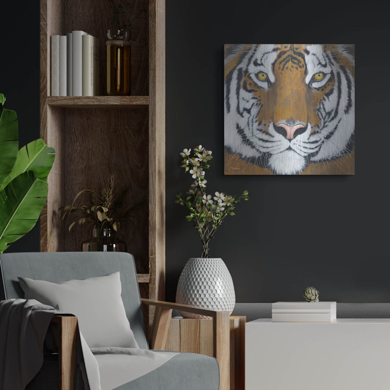 «Tiger Gaze» par Britt Hallowell, H 24 po x l 24 po