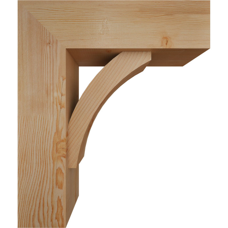 Thorton Block Bracket with Offset Brace, 26 x 22, 7 1/2"W Douglas Fir (Smooth)