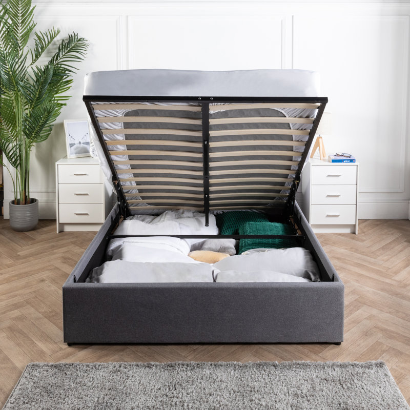 Aneesah Upholstered Ottoman Storage Bed, UK Small Double (120 x 190 cm)