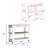 Kitchen Island with Drawer Shelves and Casters-458546702-423032430