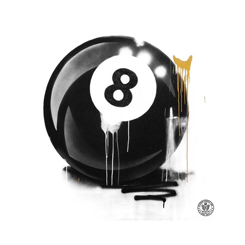 Lucky 8 Ball - Wrapped Canvas Painting, 30.48cm H x 30.48cm W x 1.905cm D