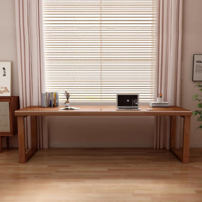 Modern and simple rectangular solid wood desk